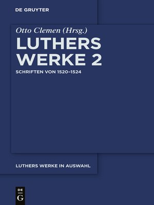 cover image of Schriften von 1520–1524